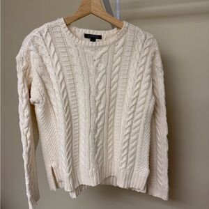 Lauren Ralph Lauren Cream Cable Knit Sweater Size M